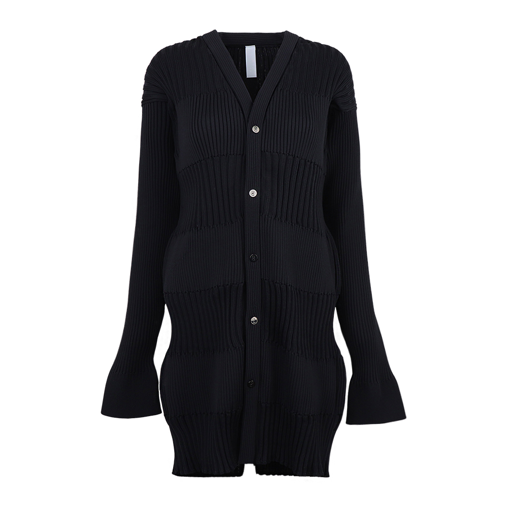 [25SS CFCL] 씨에프씨엘 여성 플루티드 라인 롱 가디건 CF009KE060 BLACK