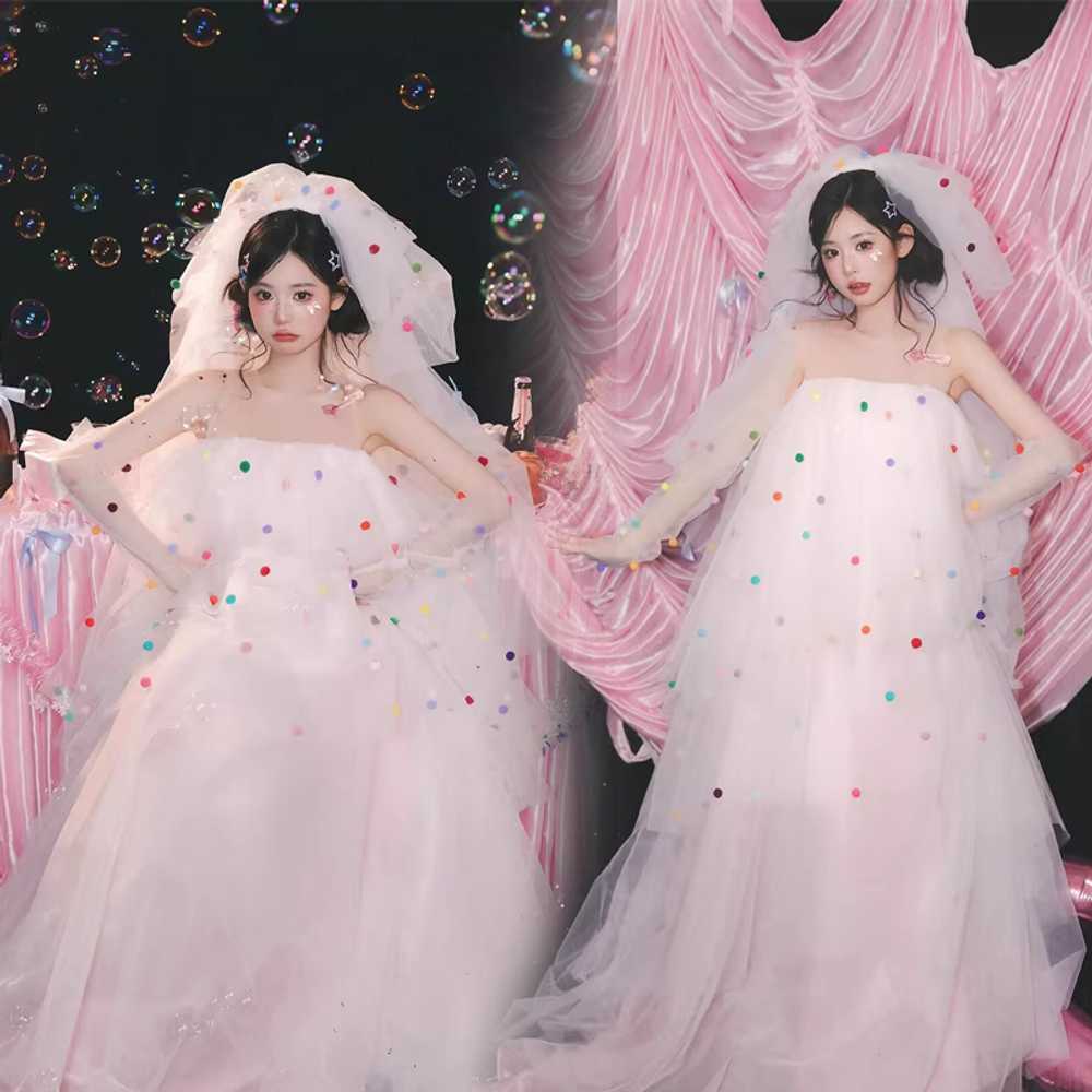 스몰웨딩드레스 이브닝 컬러 브라이덜샤워원피스 촬영 41번 이미지 6