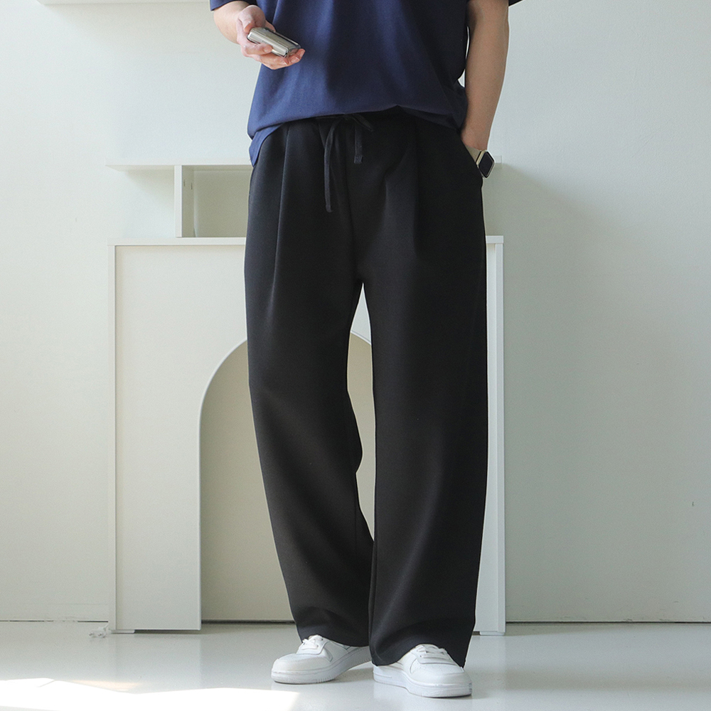 남자 면 바지 밴딩 남자 와이드 팬츠 남성트레이닝팬츠 - 상세 이미지 3