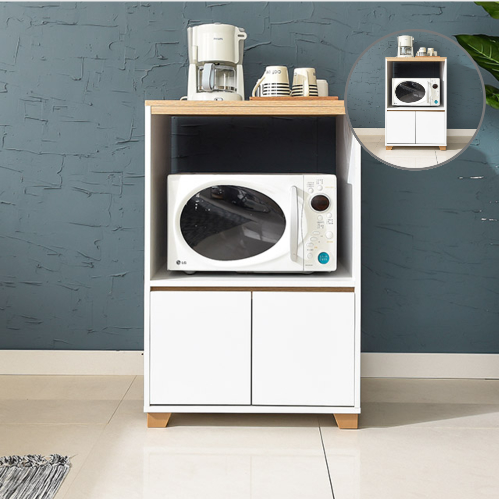 홈트리가구 주방 수납 렌지대 주방장 밥솥장 키큰장 시리즈 렌지대 870mm, 2단, 오크화이트