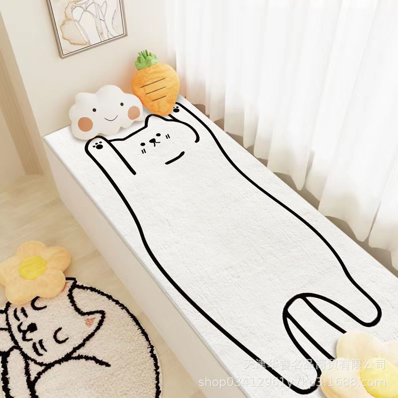 귀여운 고양이 초대형 특대형 러그 직사각형 동물 카펫 A 40x120cm - 상세 이미지 4