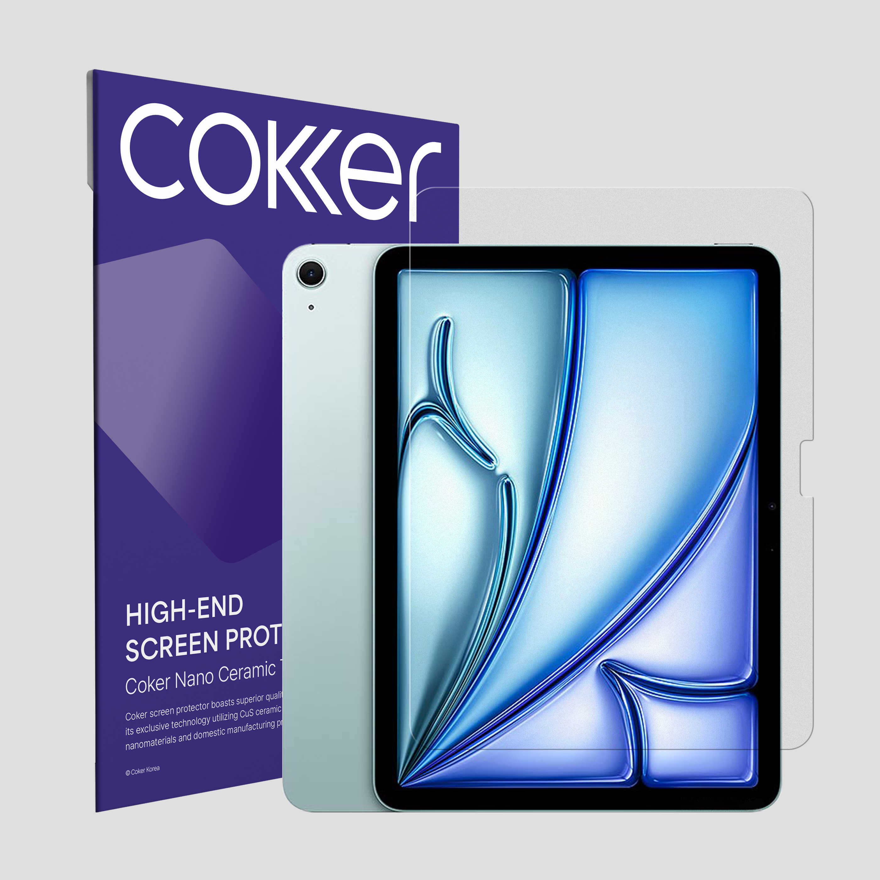 코커 항균 종이 질감 블루라이트차단 액정 보호 필름 아이패드 에어 M3 11 7세대, 1매입 제품 이미지