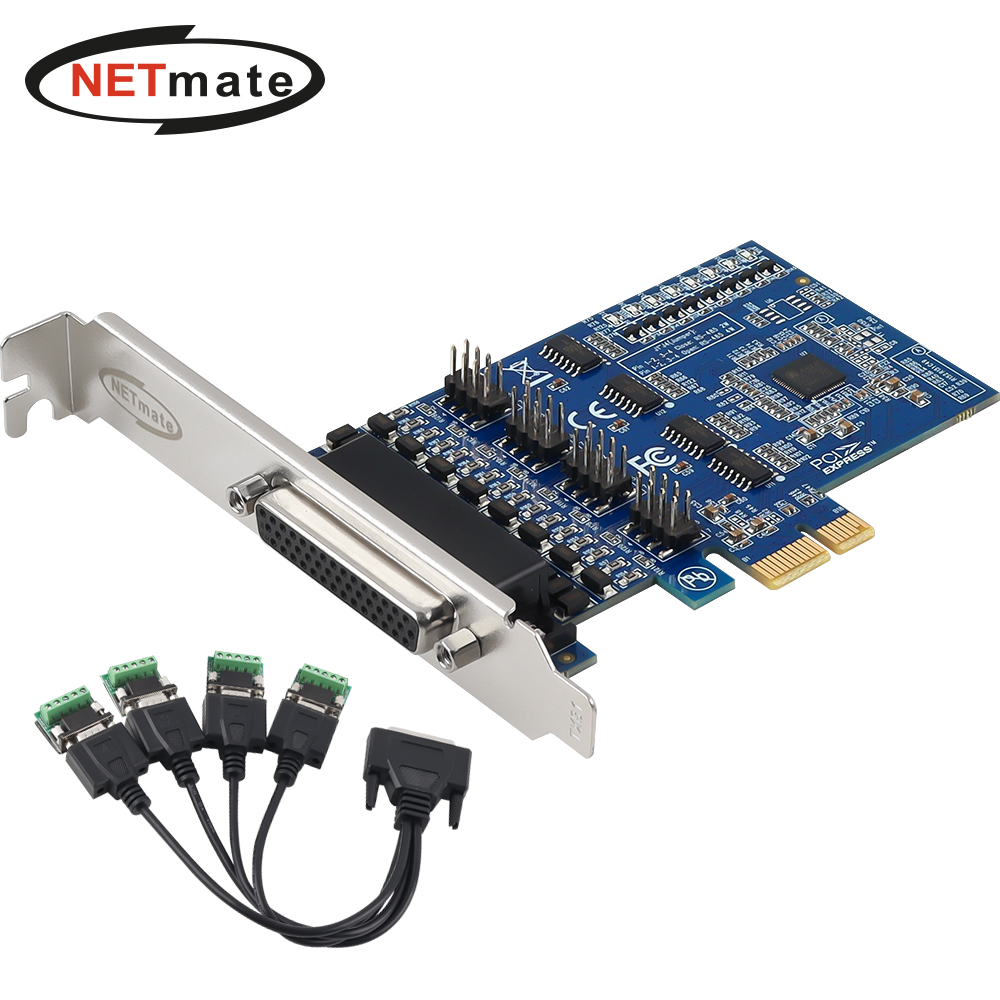 강원전자 넷메이트 PCI Express 4포트 RS422/485 시리얼카드(슬림PC겸용) NM-PS44 - 상품 이미지