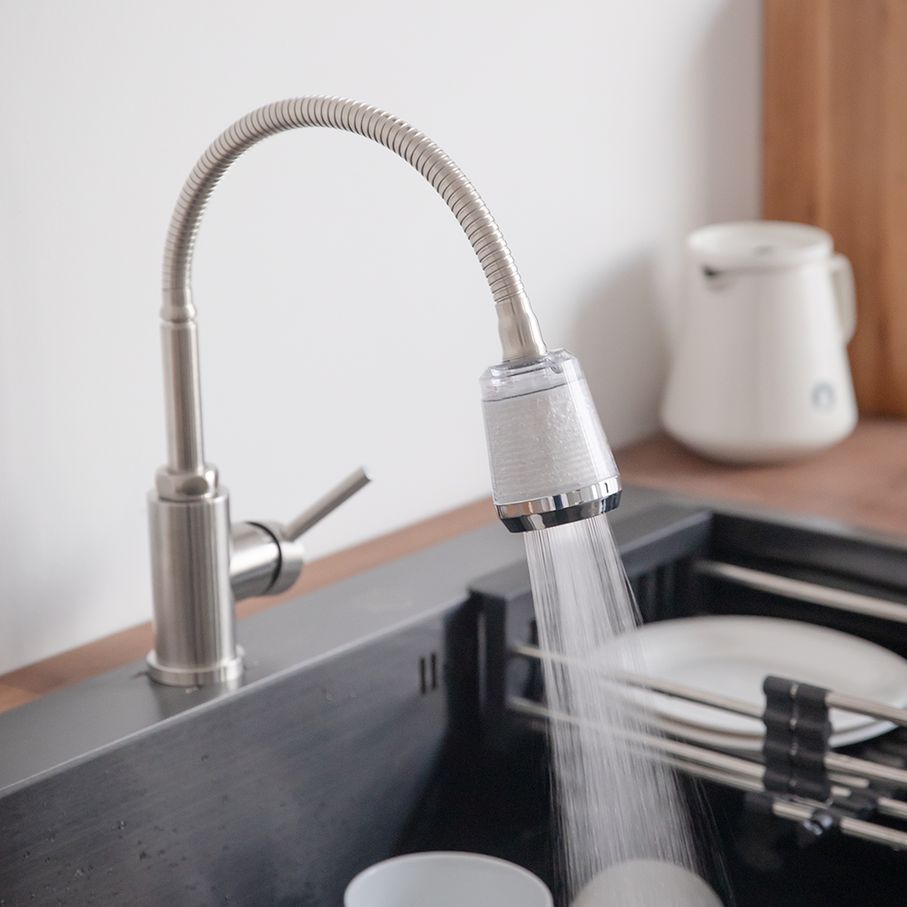 [6개월세트] 워터웰 싱크대 코브라 필터 샤워기 거위목 수압상승 주방 정수 수도꼭지 헤드