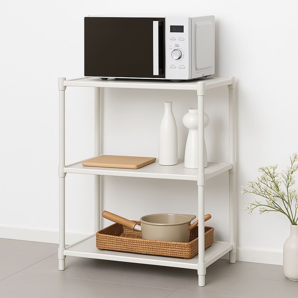 렌지대 전자렌지선반 수납장 밥솥 다이 밥솥장 거치대 3단