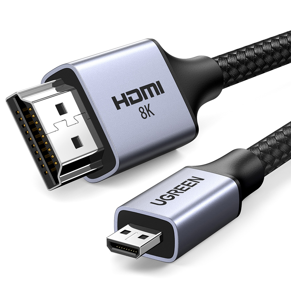 유그린 8K 60Hz Micro HDMI to HDMI 2.1 모니터 케이블 HD164 - 메인 이미지