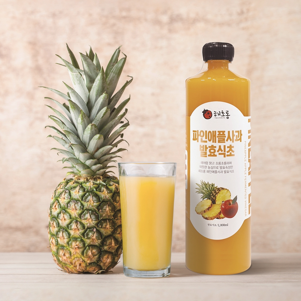 해초롱 파인애플사과식초 천연발효식초 1L / 초모함유, 혈당관리, 애사비