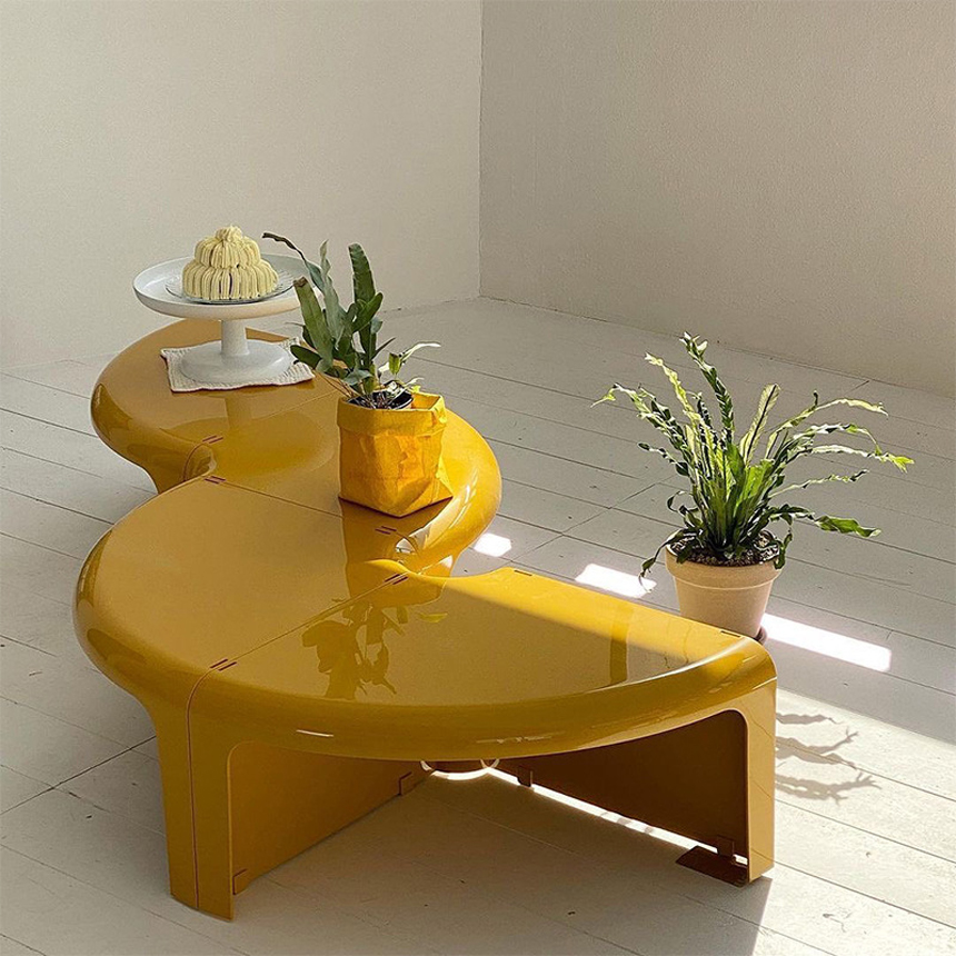 보비 비라인 원형 테이블 B-Line 4/4 Table 모듈 가구 4개
