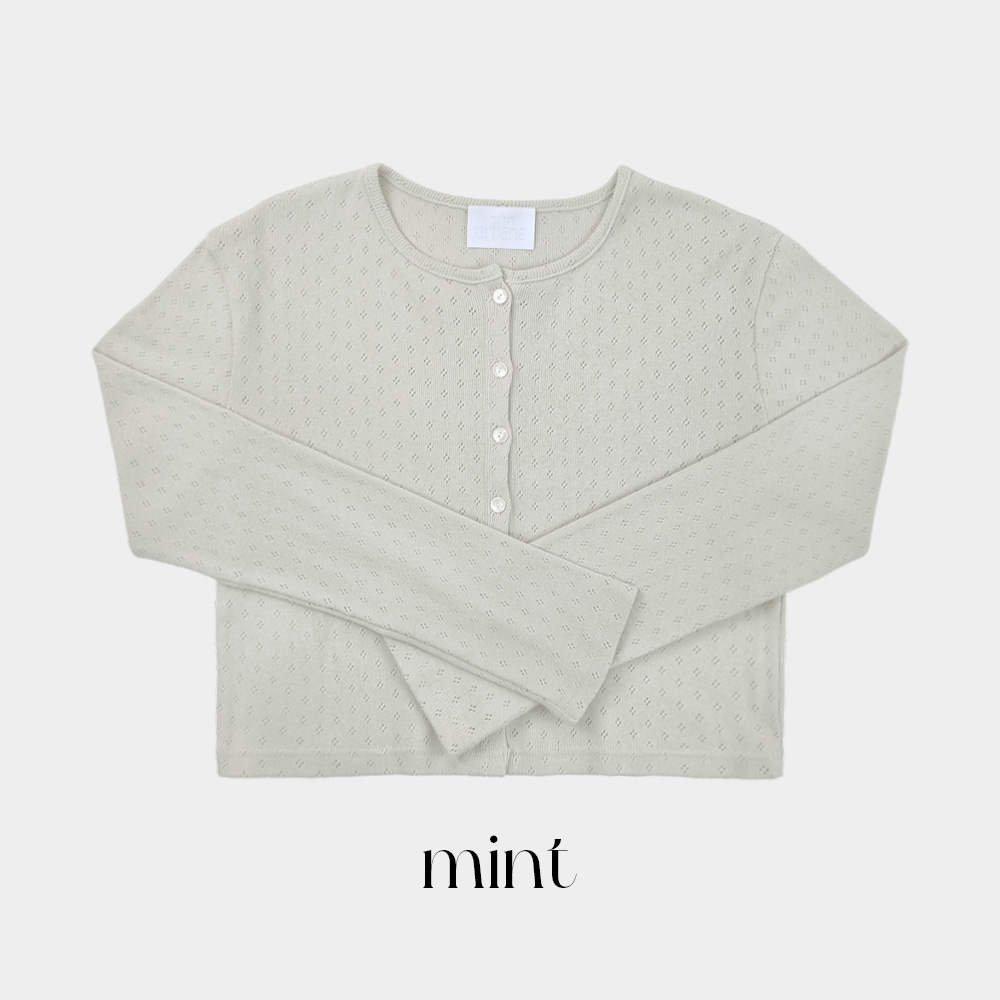 💕URBANE MADE💕 큐피드 펀칭 크롭 아일렛 가디건 세트 (3c) 상세 이미지 223