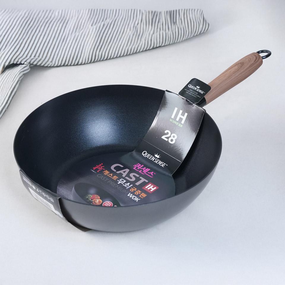 메가마트 퀸센스 캐스트IH 무쇠궁중팬 궁중28