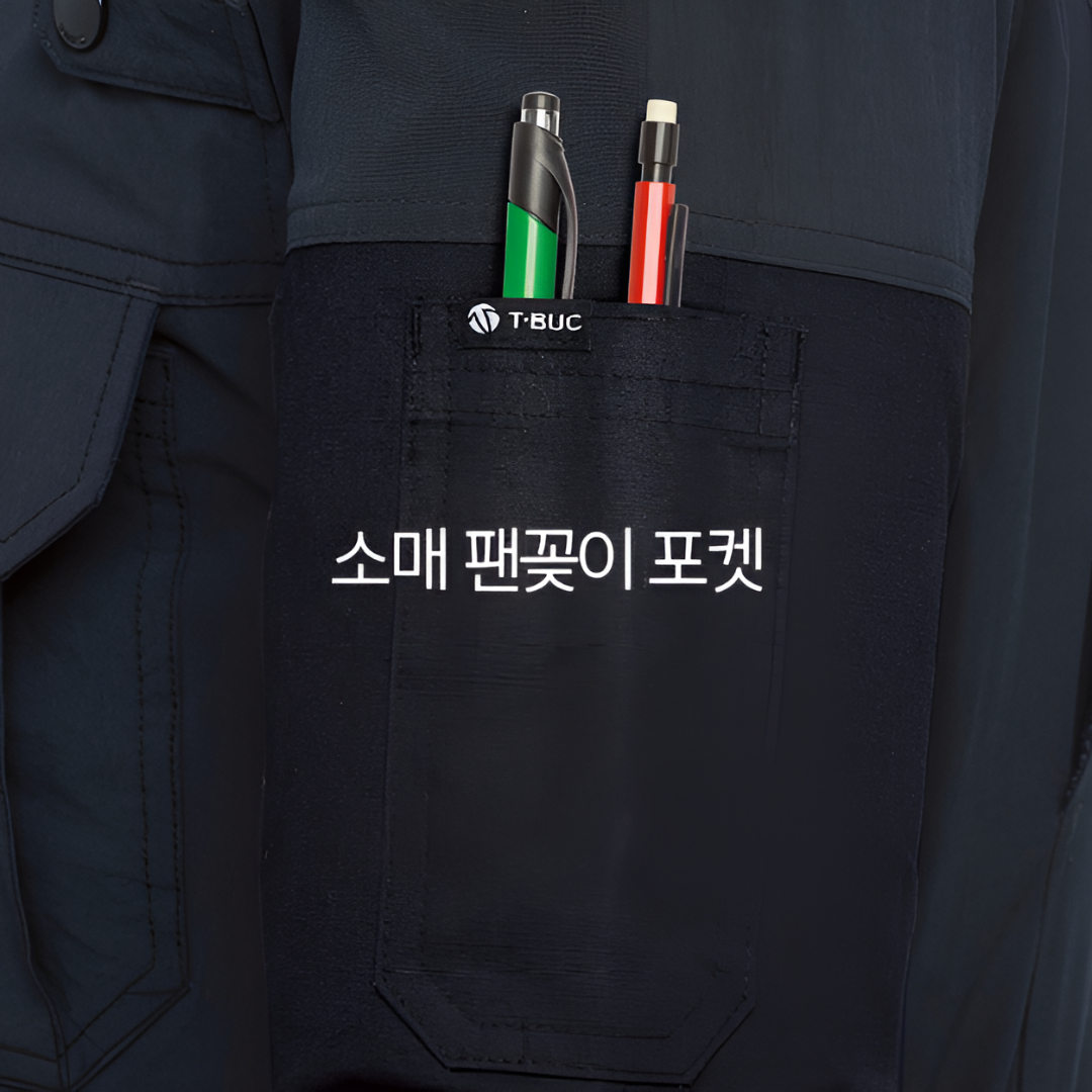 봄 여름 근무복 스판 현장작업복 상하세트 작업복 자켓 바지 세트 티뷰크 TB-1327 이미지 7
