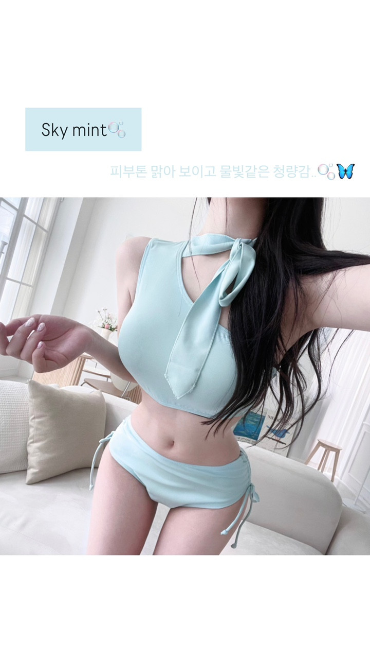 솔지 천국도st☁️ Dear me,  원숄더 스카프 비키니 모노키니 호캉스 수영복 투피스수영복 상세 이미지 9