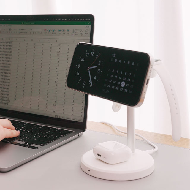 저온 충전 아이폰 맥세이프 충전기 거치대 애플워치 3in1 고속 무선 충전기 에어팟