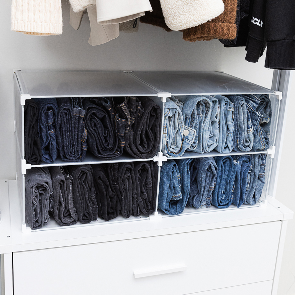 모듈리움 옷정리함 옷정리트레이 옷장 수납함 정리 트레이 중형1x5