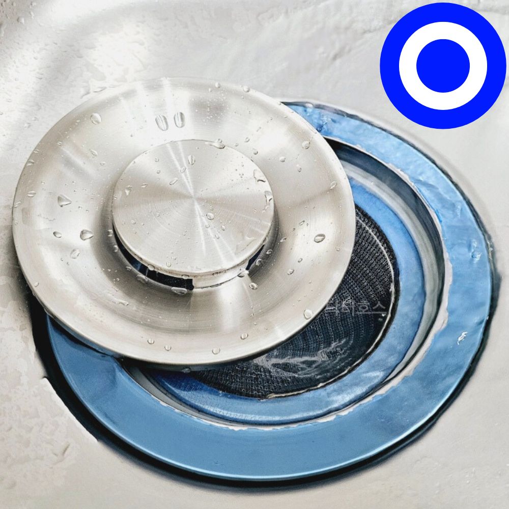 닥터호스 싱크대 국산 씽크대 볼 사각 씽크볼 거름망 뚜껑 마개 스텐 구멍 음식물 배수구망