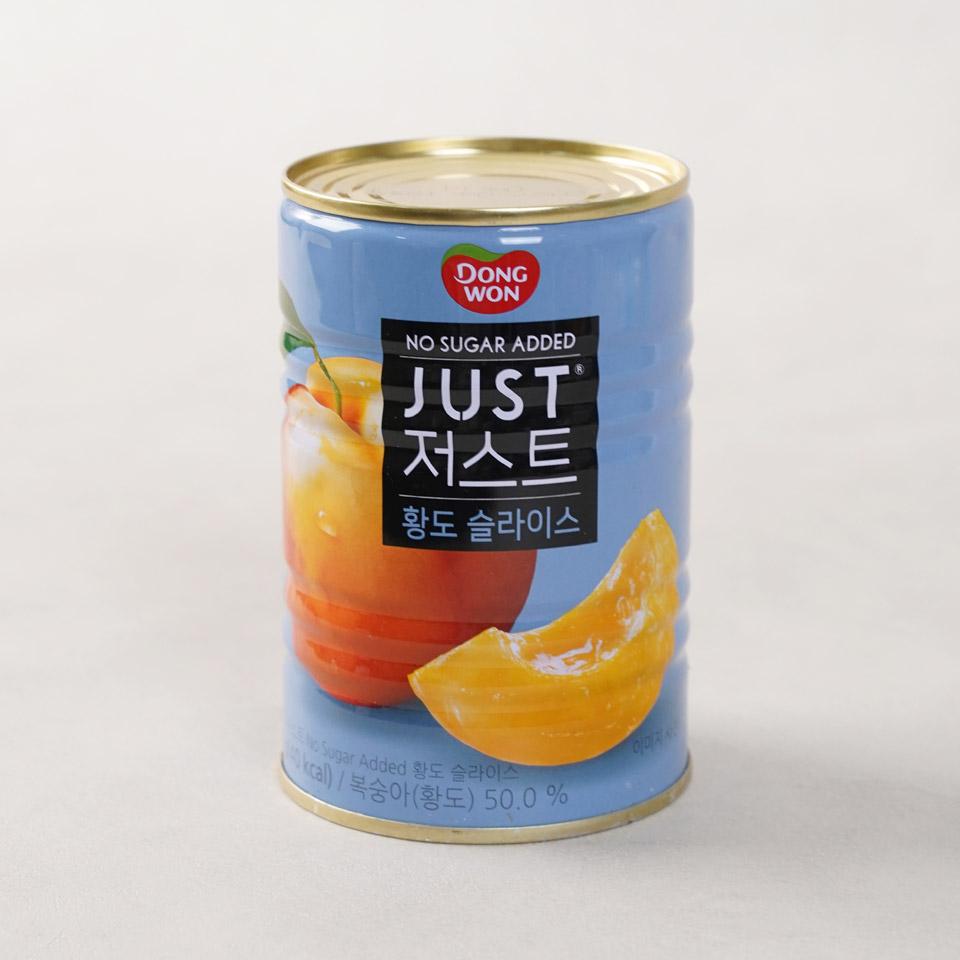 메가마트 동원 저스트 황도 슬라이스 400g - 메인 이미지