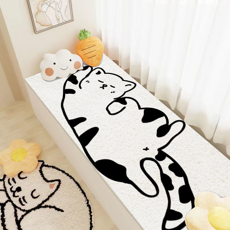귀여운 고양이 초대형 특대형 러그 직사각형 동물 카펫 A 40x120cm - 상품 이미지