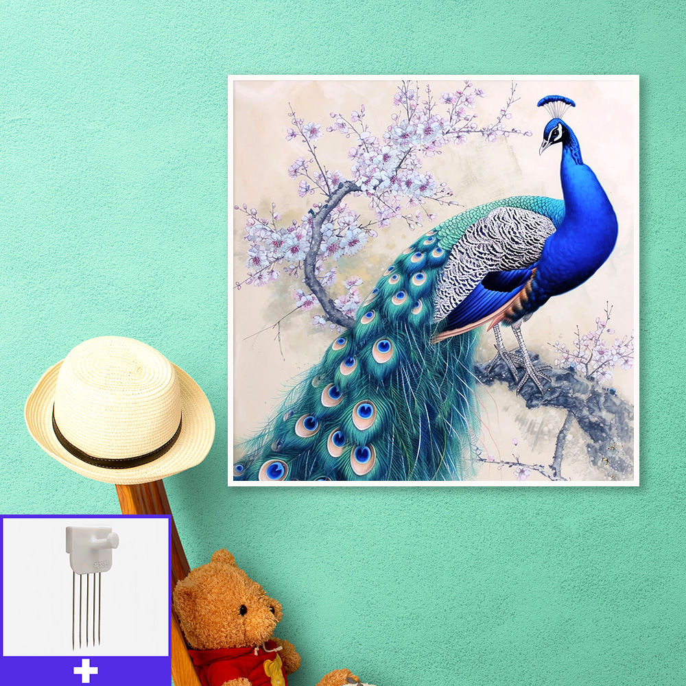 꽃과공작 80cm x 800cm 무광화이트 알루미늄액자 - 메인 이미지