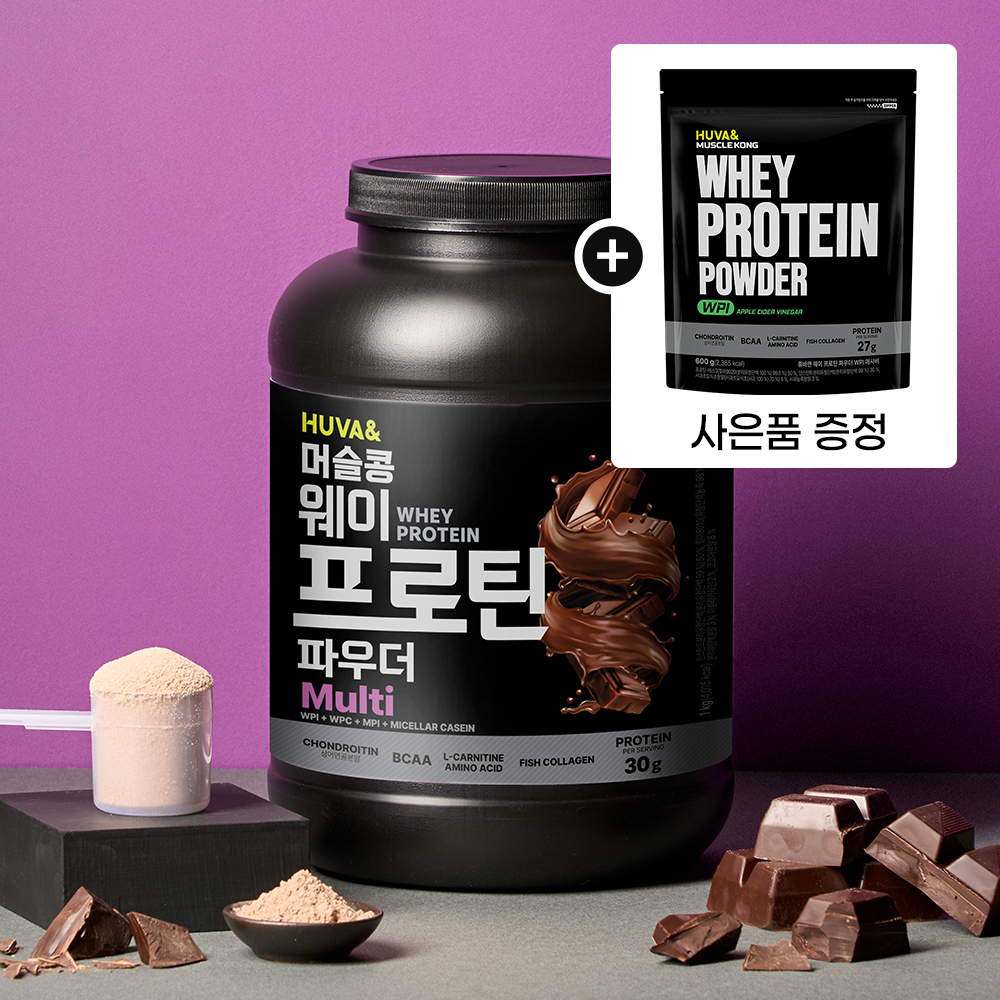휴바앤 프리미엄 멀티 MPI+미셀라카제인 단백질 보충제 초코맛 2kg