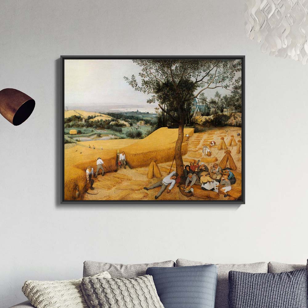 대 피터르 브뤼헐 추수하는 사람들 78 x 62cm 풍경화 그림 거실 인테리어 띄움 액자 - 상세 이미지 4