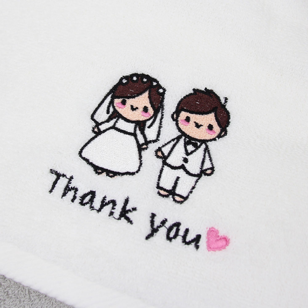 [단독] 송월타올 결혼 답례품 수건 30수 웨딩 자수 결혼답례품 호텔수건 - 상세 이미지 4