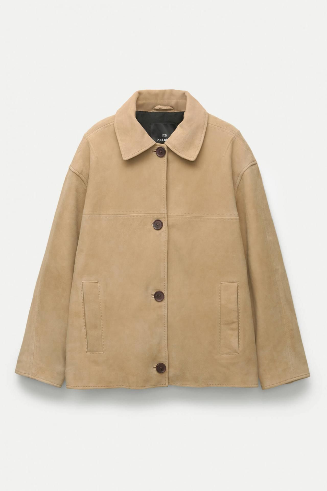 풀앤베어 스웨이드 가죽 재킷 3752/398 BEIGE