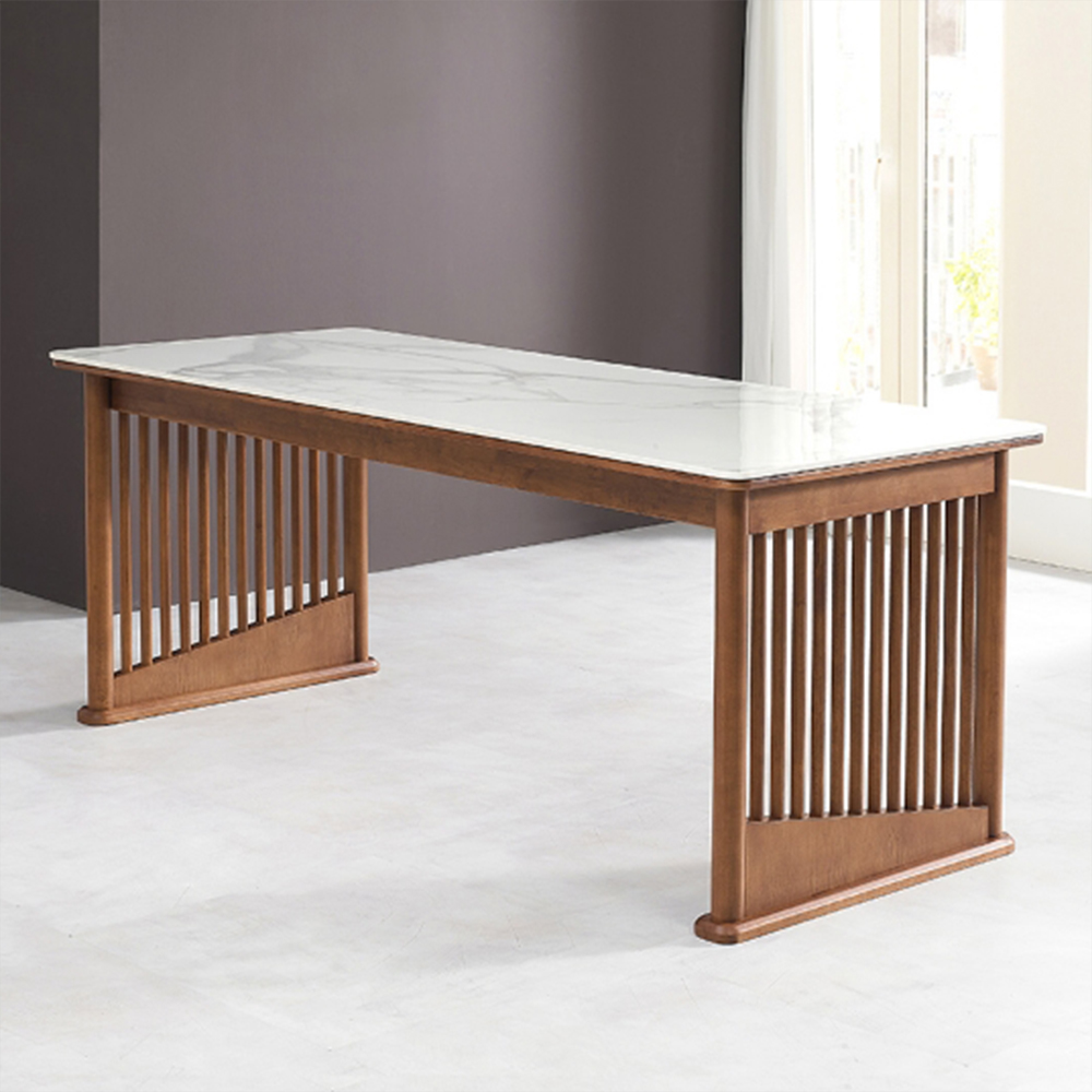 원목 6인 세라믹 식탁 1800x740 고급 인테리어 테이블 업소용 카페 식당 음식점