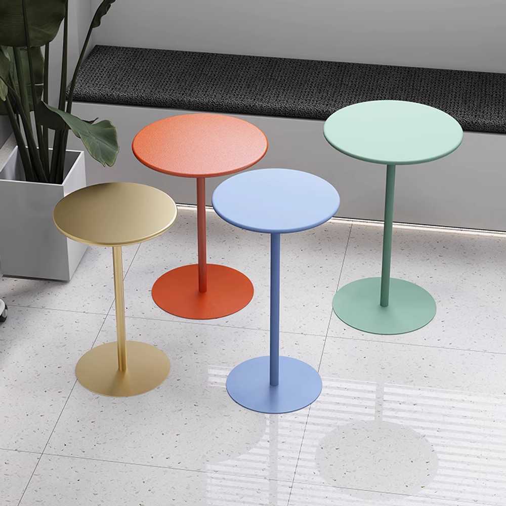 철제 원형 티 테이블 쇼파 협탁 미니 원탁 커피 카페 40.5xH62cm - 상품 이미지