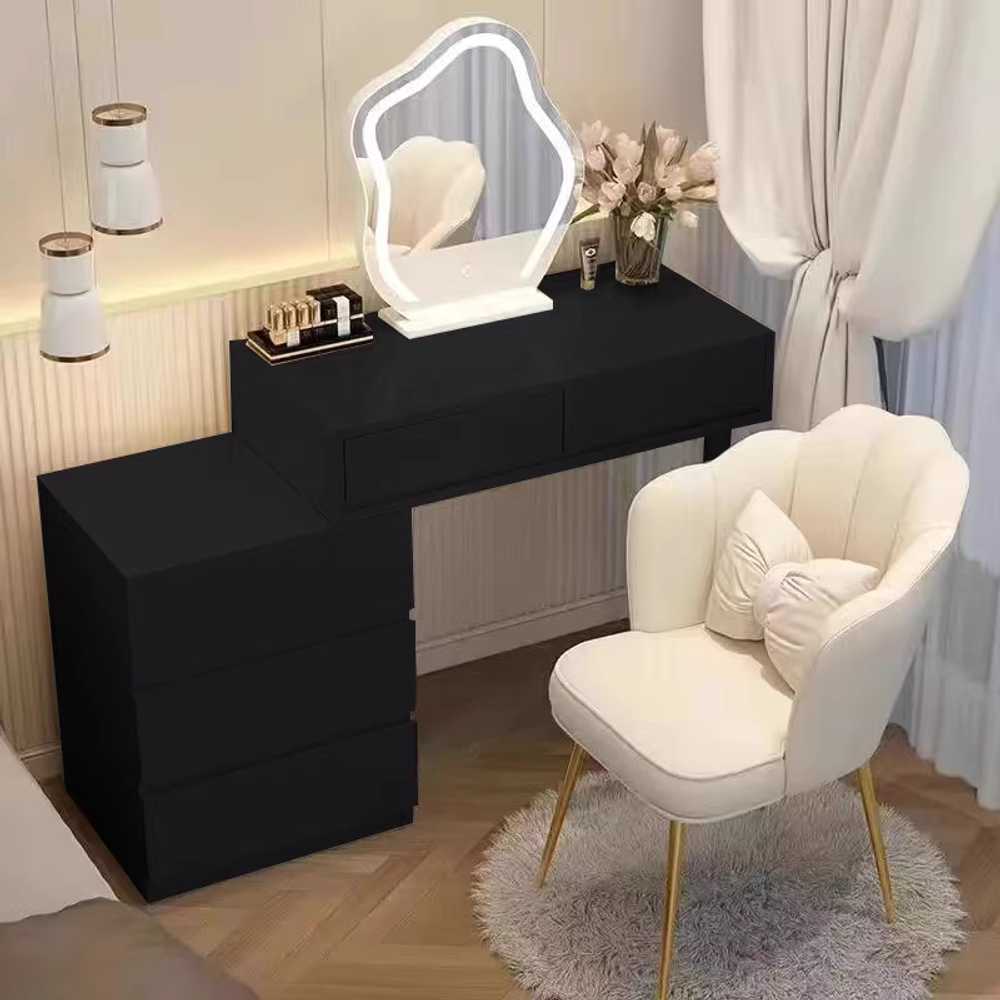 블랙 화장대 멀티 수납 대형 콘솔 테이블 메이크업 서랍40cm+화장대100cm - 상세 이미지 3
