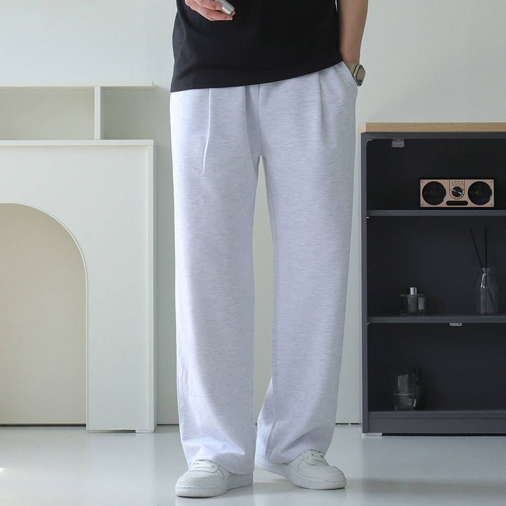 남자 면 바지 밴딩 남자 와이드 팬츠 남성트레이닝팬츠 - 상세 이미지 2