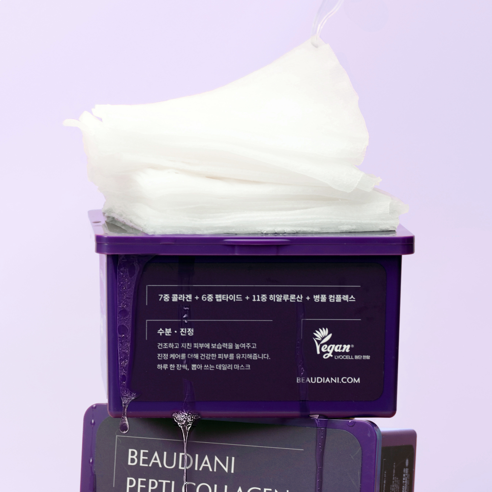 뽑아쓰는 대용량 펩타이드 콜라겐 마스크팩 31매 탄력 진정 수분충전 한달 1일1팩 - 상세 이미지 5