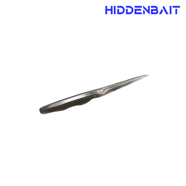 히든베이트 테베 프로 배스낚시 광어웜 배스웜 소프트베이트 루어 H006 GRAY RED BLACK, 7.6cm(3인치) - 상품 이미지
