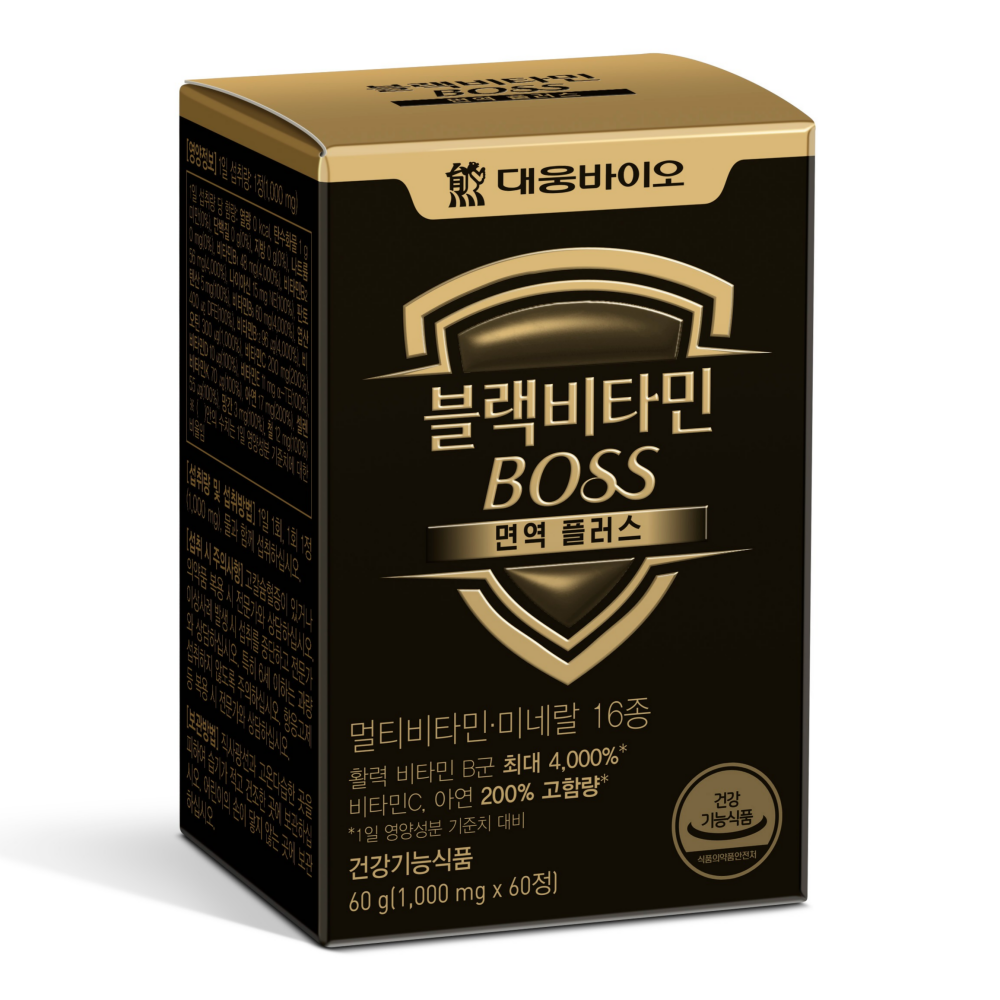 대웅바이오 블랙비타민BOSS 면역플러스(2개월분) 멀티비타민 고함량 60정, 3개 : 대웅바이오 헬스케어 스토어
