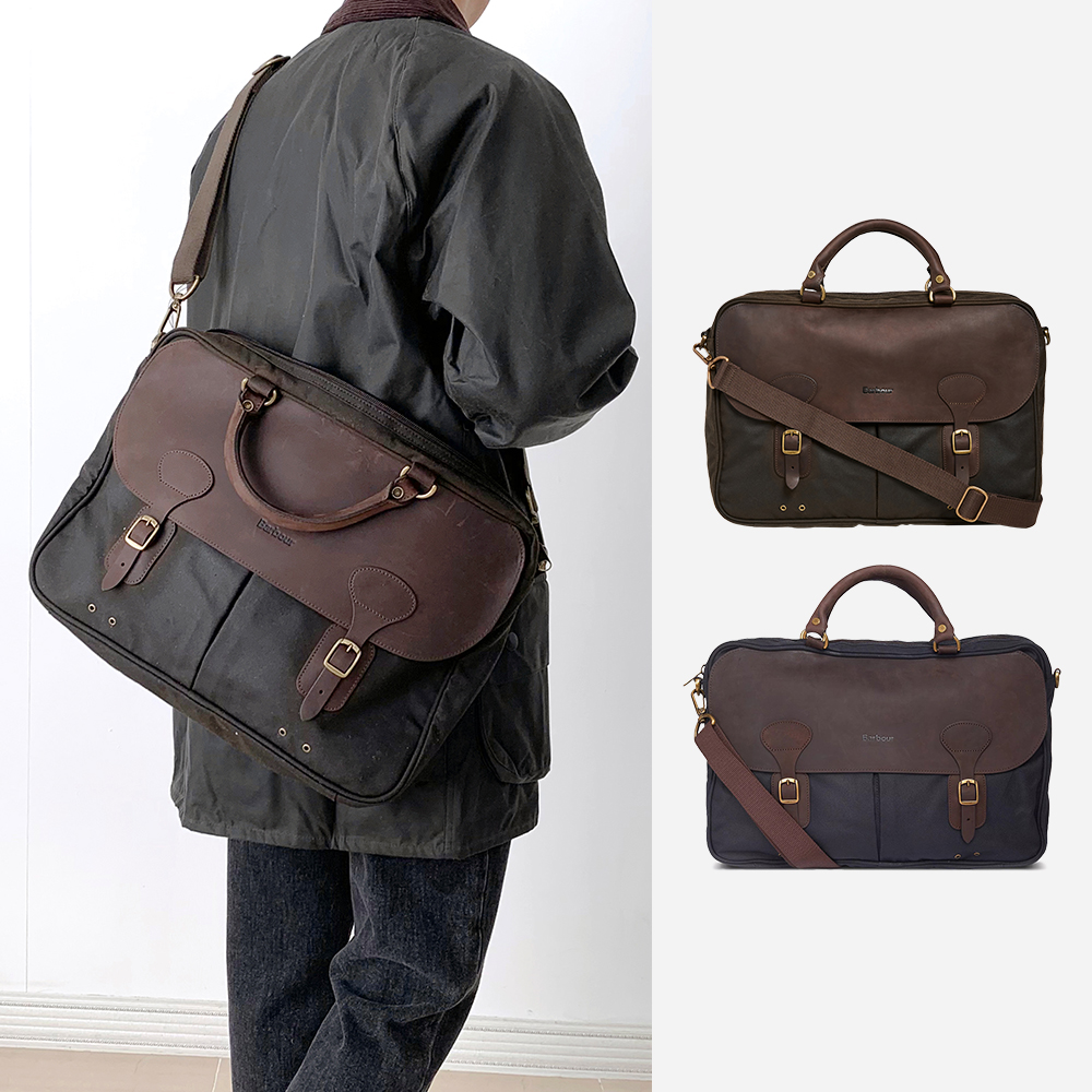 바버 왁스 메신져백 브리프케이스