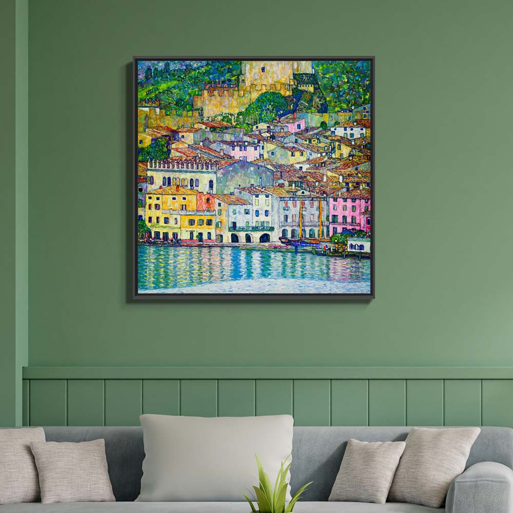 구스타프 클림트 가르다호숫가 말체시네 70 x 70cm 명화 풍경화 그림 거실 인테리어 액자 - 상세 이미지 2