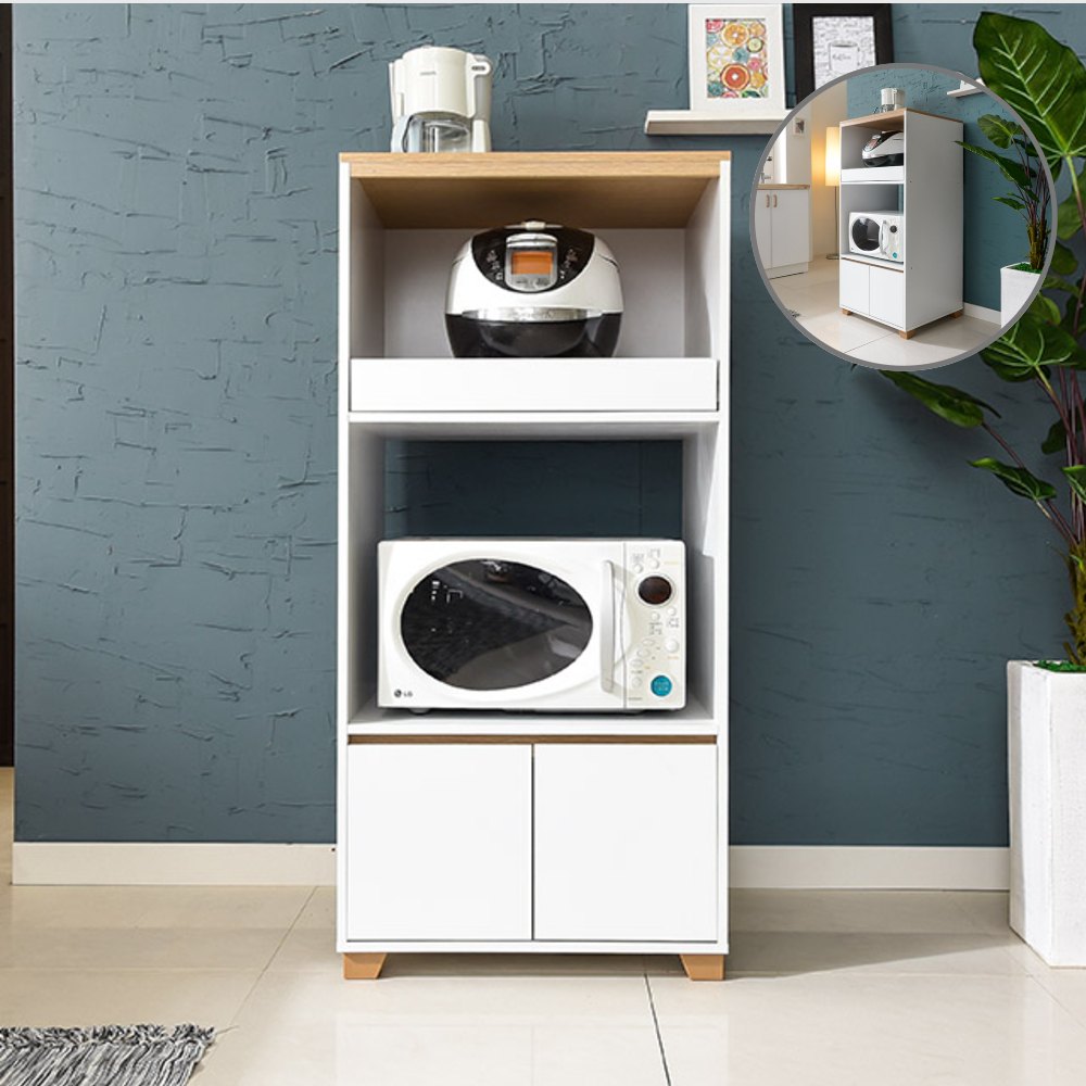 홈트리가구 주방 수납 렌지대 주방장 밥솥장 키큰장 시리즈 렌지대 1200mm, 2단, 오크화이트