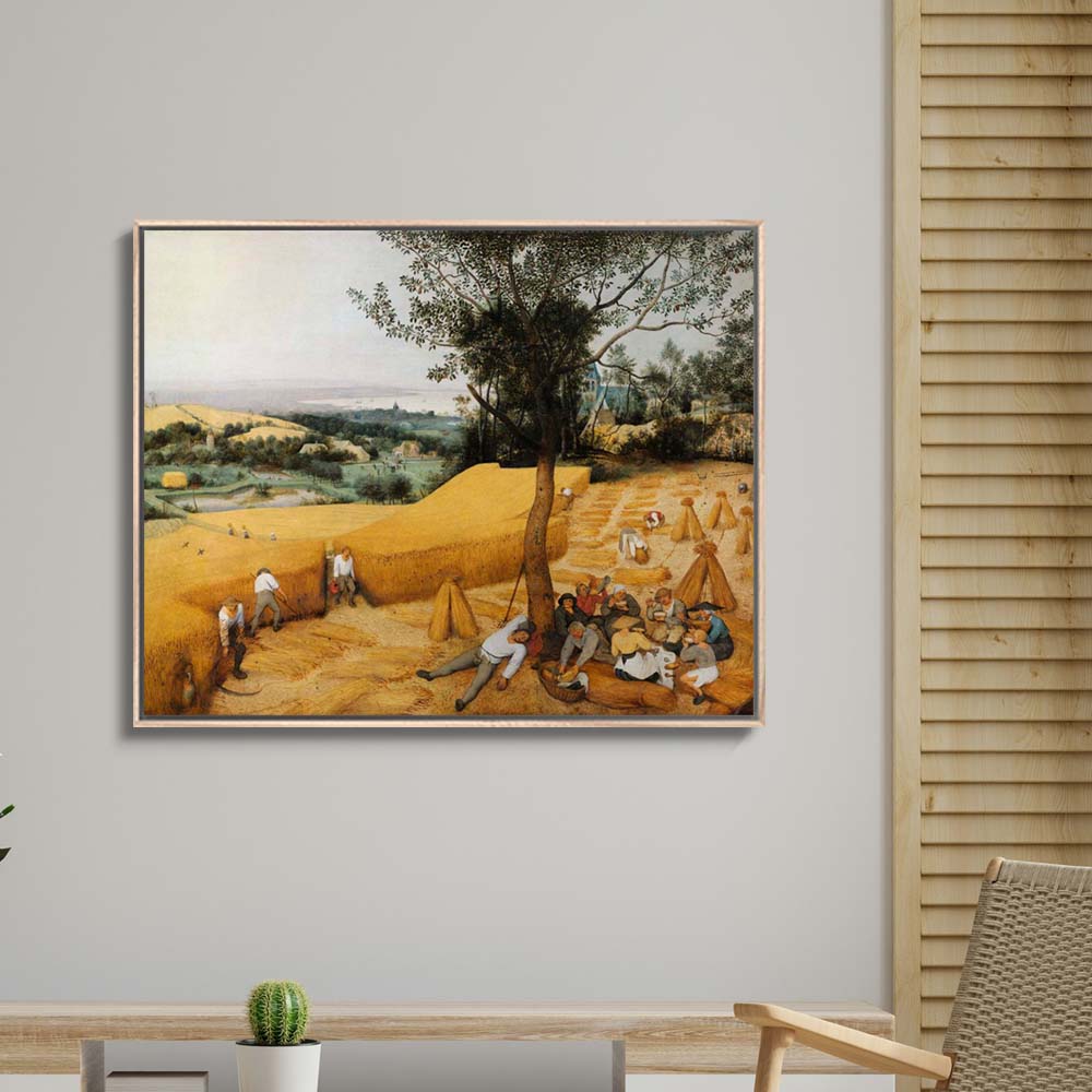 대 피터르 브뤼헐 추수하는 사람들 78 x 62cm 풍경화 그림 거실 인테리어 띄움 액자 - 상세 이미지 2
