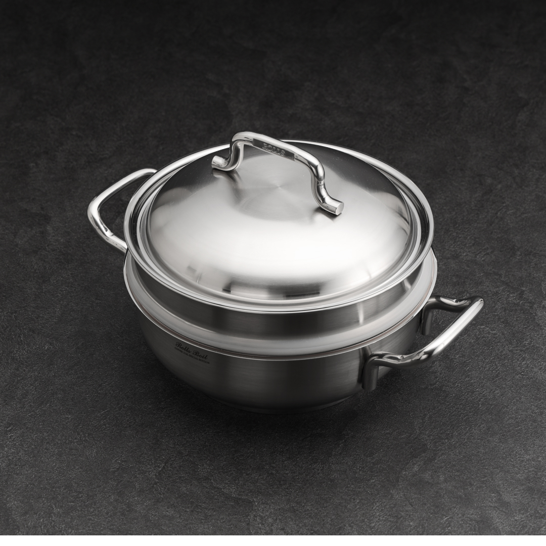 롤스보일 코퍼 인덕션 국산 316 스텐 구리 파티웍 24cm+스텐뚜껑+찜기 증정 / 포토리뷰