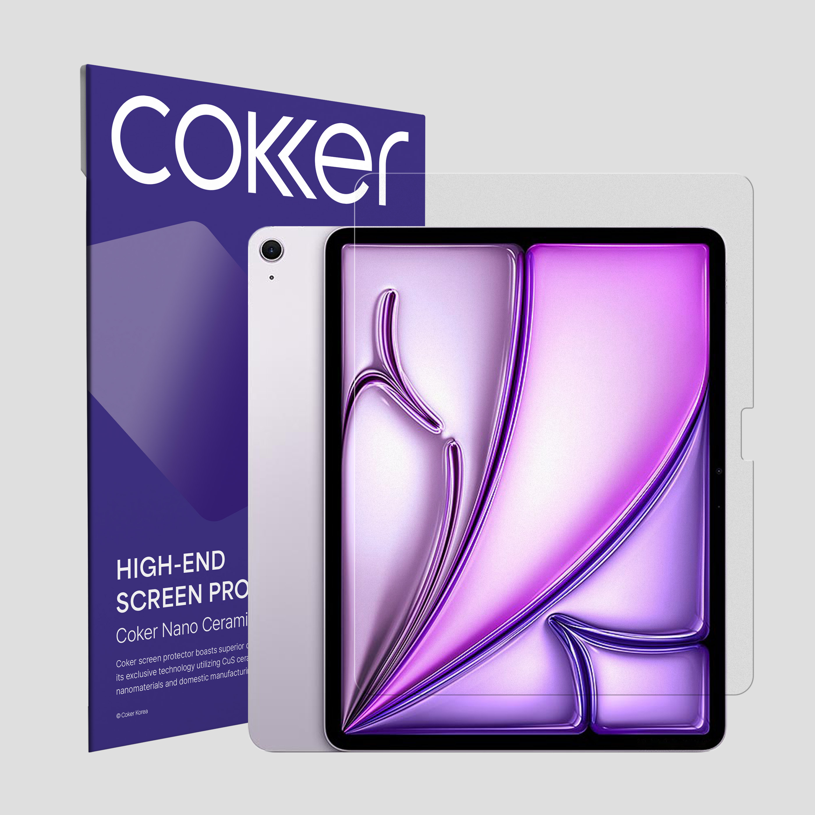 코커 항균 종이 질감 블루라이트차단 액정 보호 필름 아이패드 에어 M3 13 7세대, 1매입