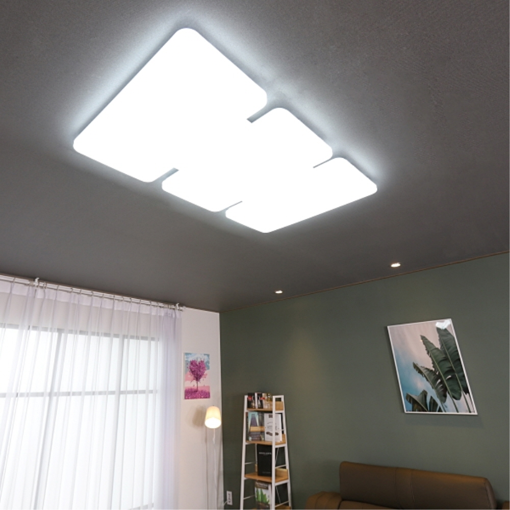 LED PREMIUM 거실등 6등 150W 주광색 플리커프리 전등 조명 메가맨 - 상세 이미지 3