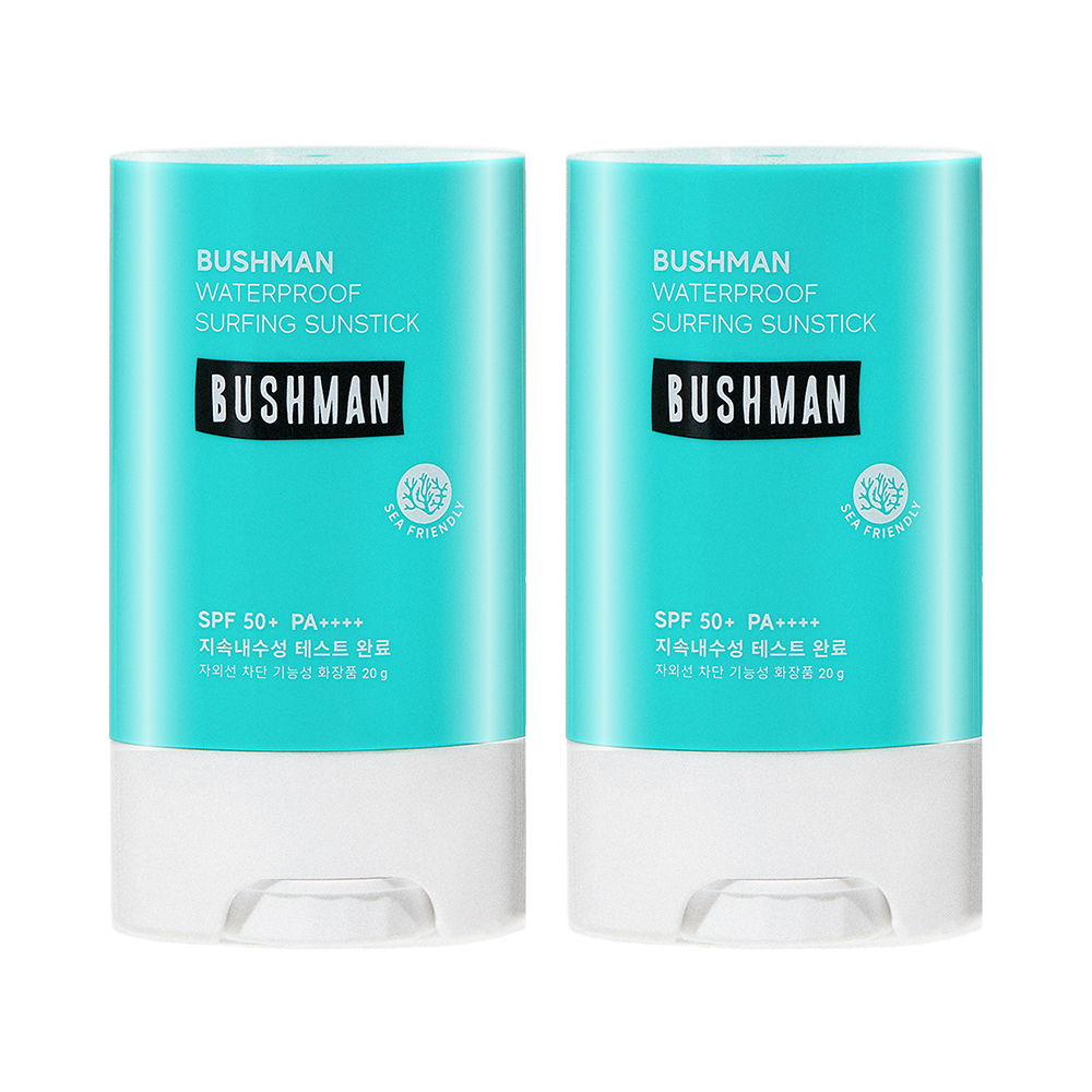 부쉬맨 워터프루프 서핑 선스틱 SPF50+ PA++++ 20g, 2개