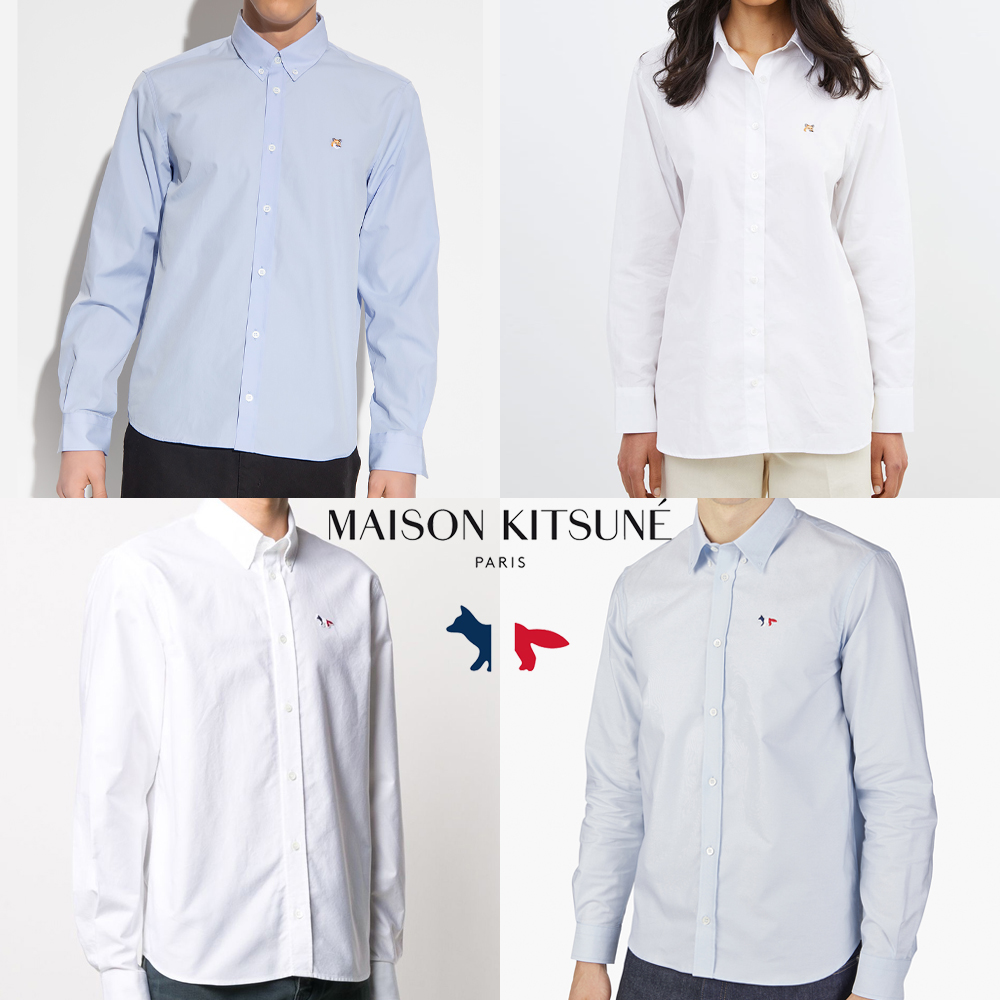 메종키츠네 셔츠 미니 폭스헤드 남녀공용