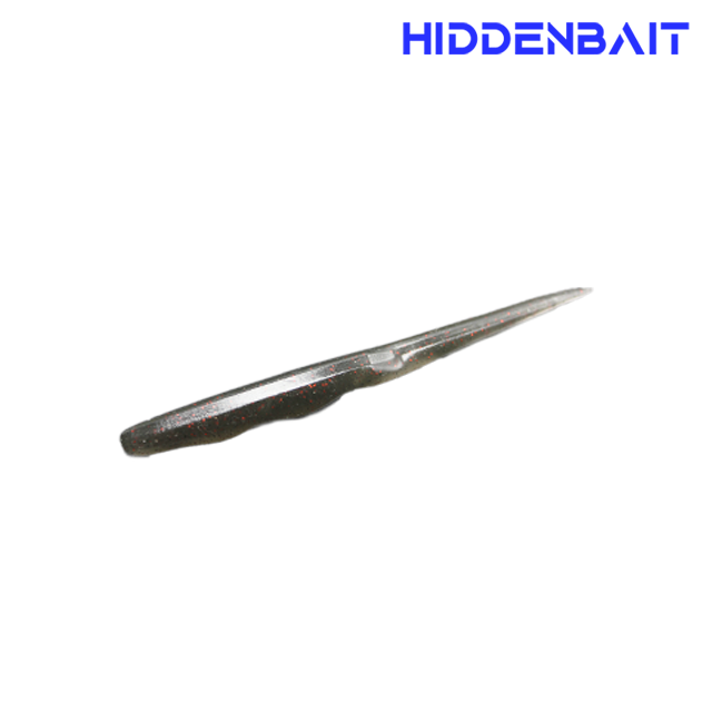 히든베이트 테베 프로 배스낚시 광어웜 배스웜 소프트베이트 루어 H006 GRAY RED BLACK, 10cm(4인치) - 상품 이미지