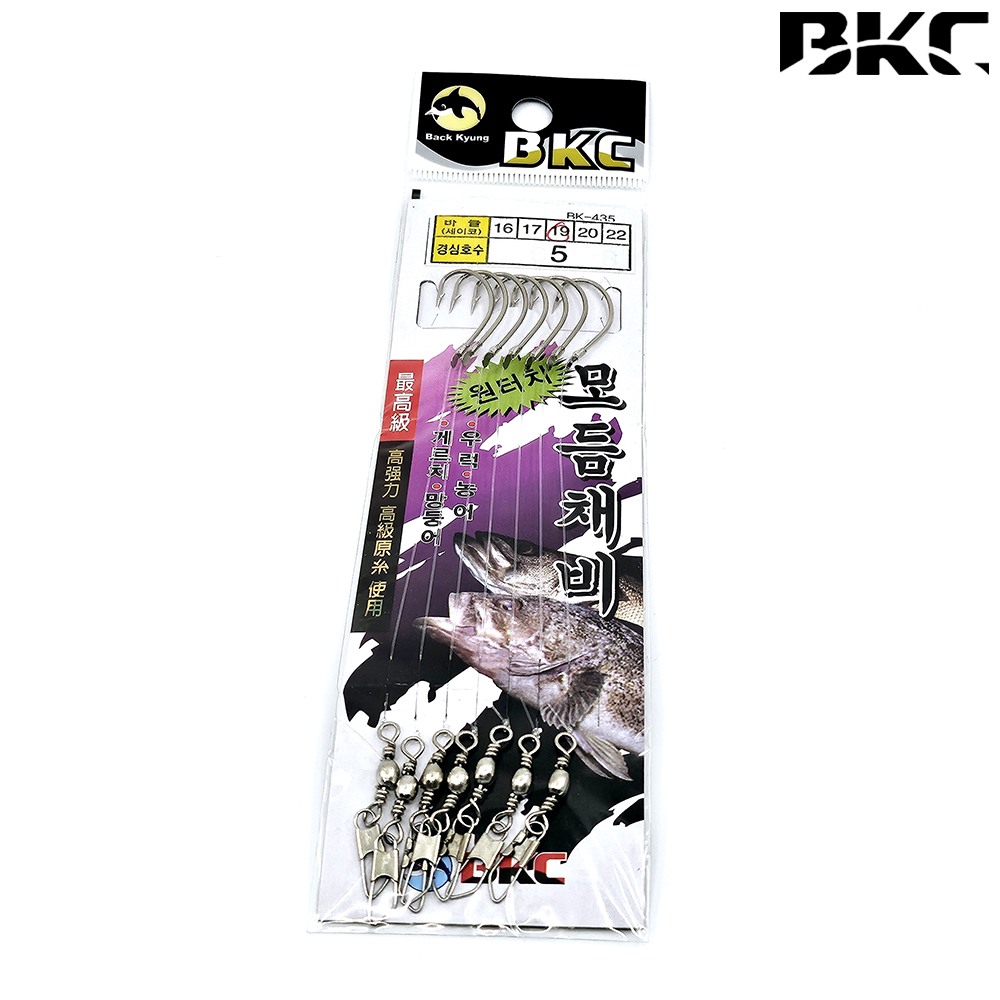 백경 원터치 모듬채비 초간단채비 BK-435 19호, 실버 - 메인 이미지
