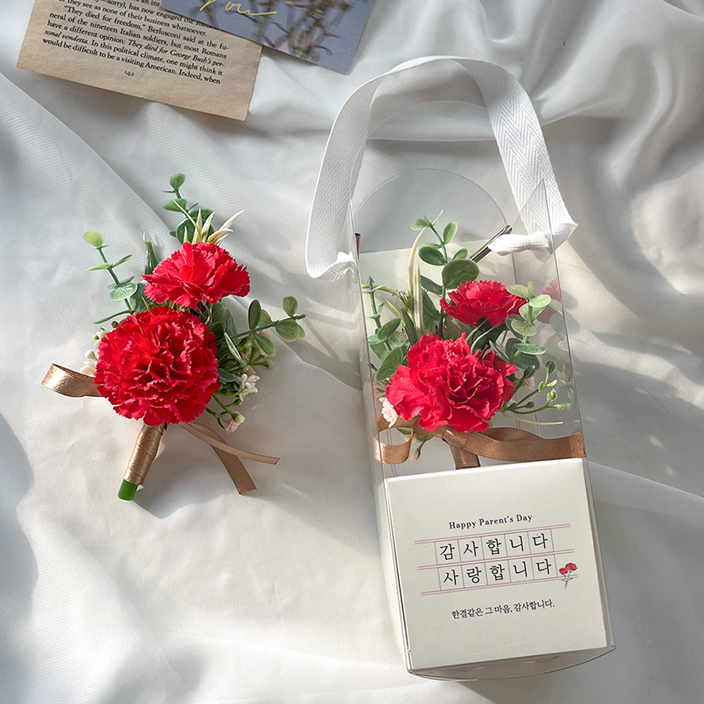 카네이션 브로치 코사지 스승의날 어버이날 선물 - 상세 이미지 3