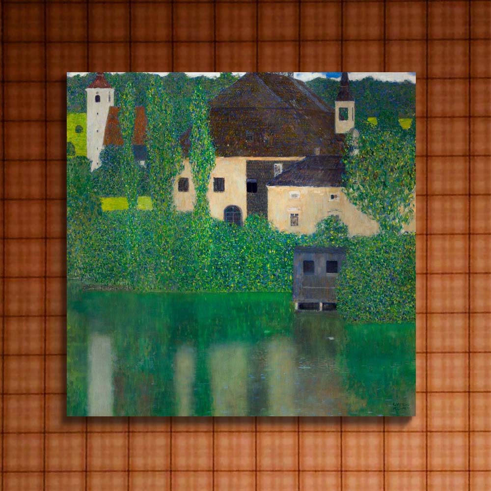 구스타프 클림트 물의성 70 x 70cm 명화 그림 거실 사무실 벽 인테리어 액자 - 상세 이미지 4