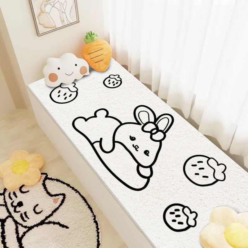 귀여운 고양이 초대형 특대형 러그 직사각형 동물 카펫 A 40x120cm 이미지 7