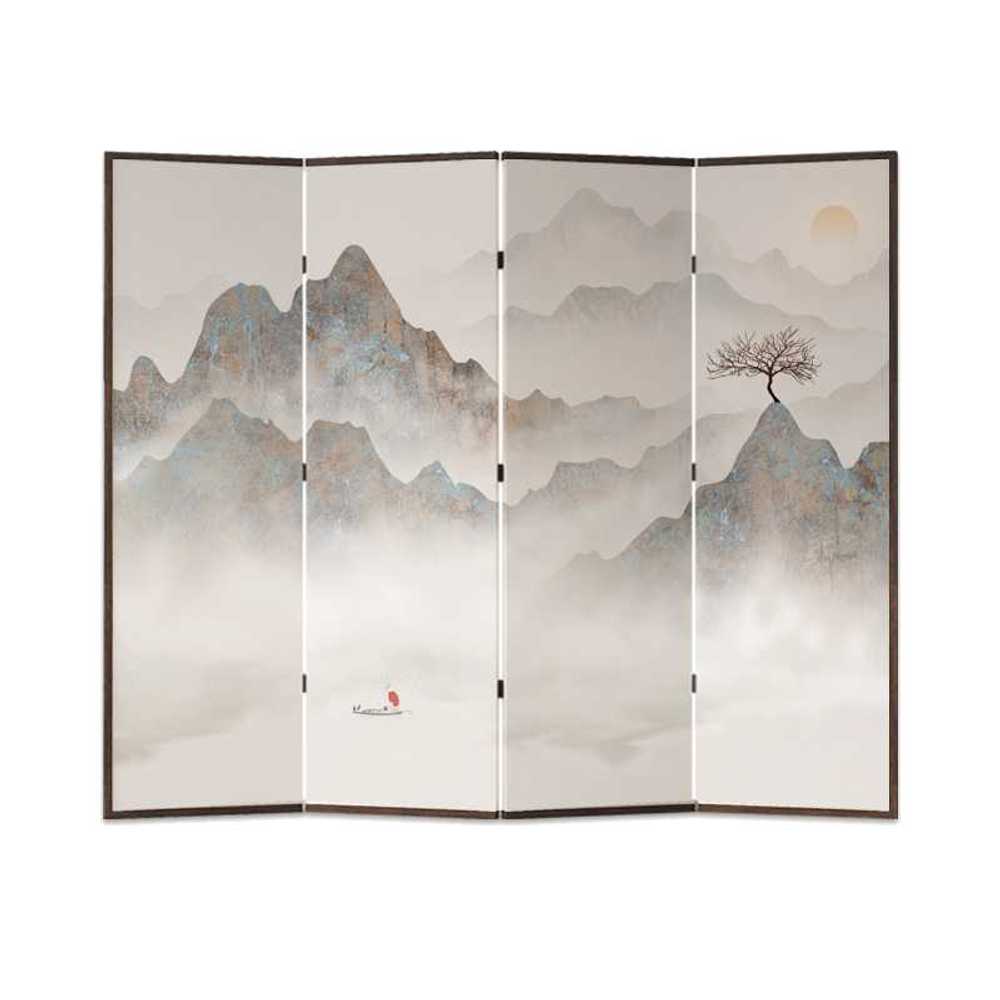 엔틱 제사용병풍 칸막이 상품 설날 차례 가림막 환갑 잔치 폭40CMx높이180CM(4칸) - 메인 이미지