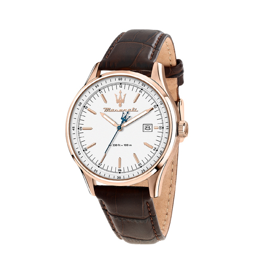 [Italian Design] 마세라티 남자 SORPASSO 가죽 클래식 손목 패션 방수 쿼츠 야광시계 화이트 이미지 7