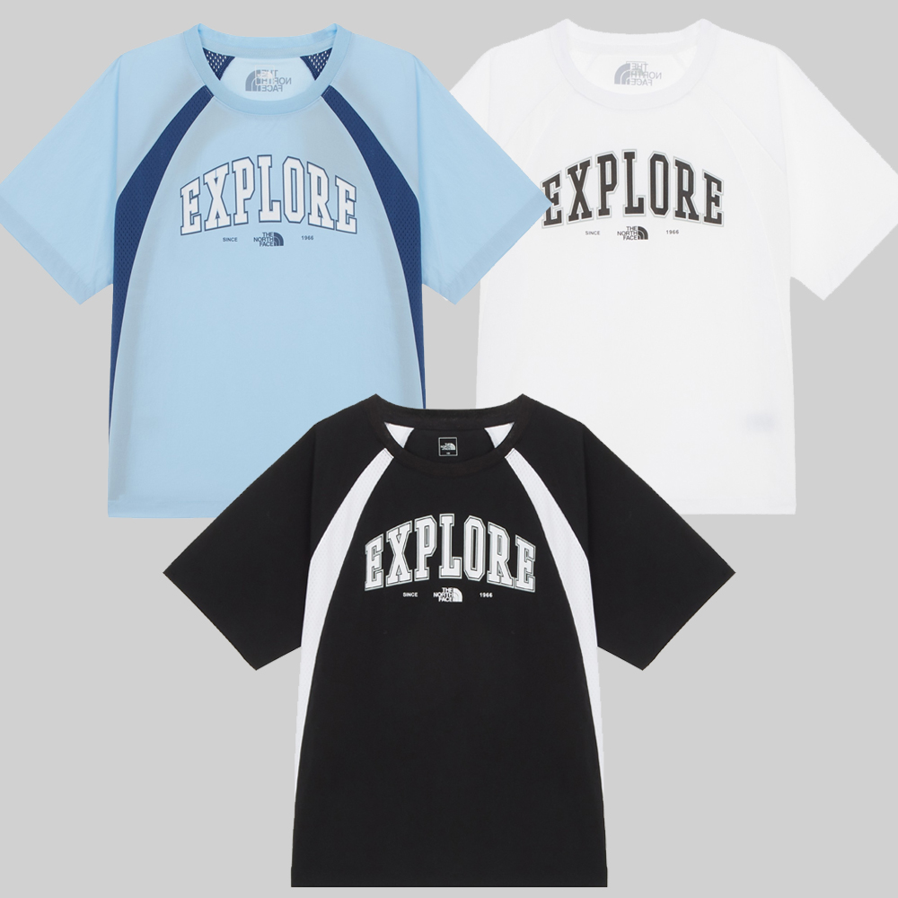 노스페이스 키즈 반팔티 남아 주니어 우븐 스판 티셔츠 NT7UR15S